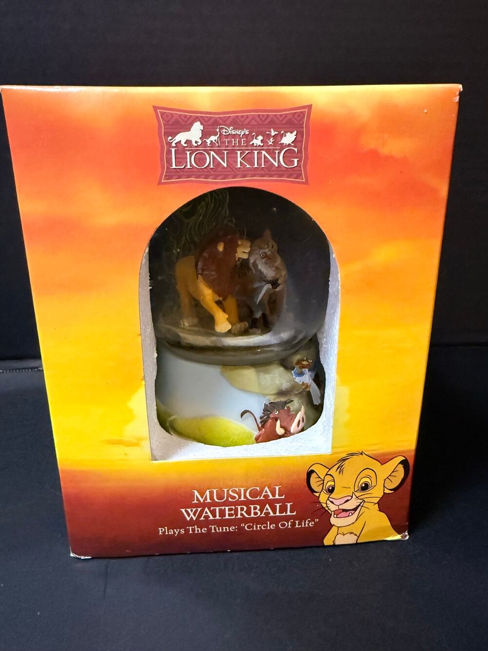 vintage 1994 Disney The Lion King "Circle of Life" musical snow globe by Enesco